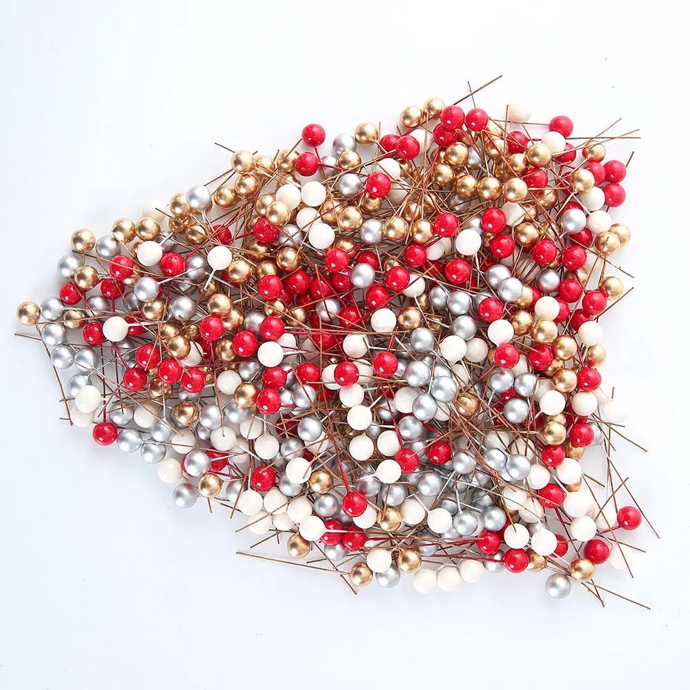 Artificial Pearl Berry Stamens for Wedding & DIY Décor | 50-200 Pcs Artificial Flower Stamens Babs