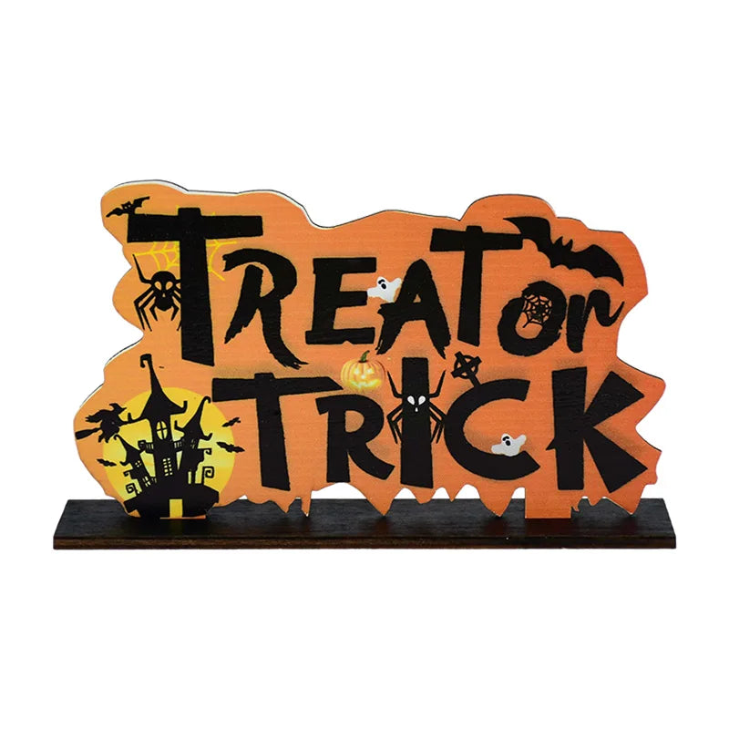 Halloween Wooden Ornaments Pumpkin Ghost Hanging Pendants Halloween Hanging Ornaments Babs