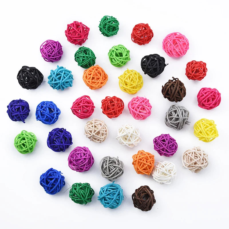 Colorful Rattan Balls – DIY Wedding & Home Décor (15/30 Pcs) Decorative Rattan Balls Babs