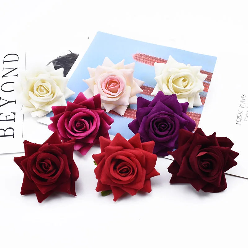Artificial Silk Rose Heads for Wedding, Home & DIY Decor Artificial Flower Heads Babs