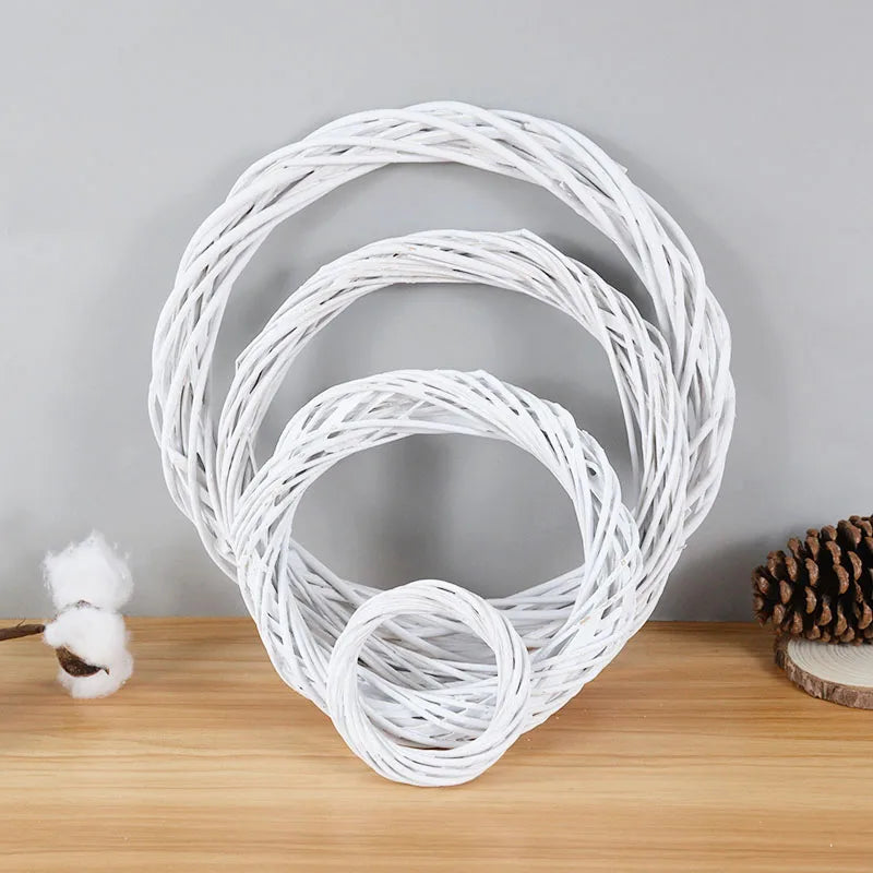 White Rattan Wreath Ring 10–30cm | DIY Easter & Wedding Decor Decorative Wreath Ring Babs