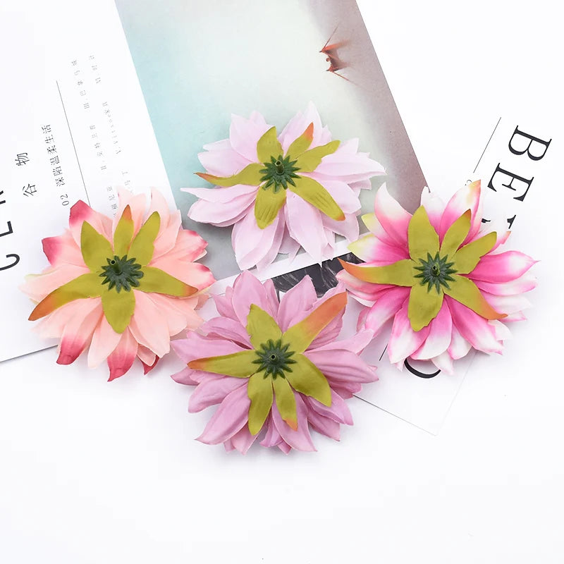50/100pcs Silk Gerbera Artificial Flowers – Wedding & Home Decor Artificial Flower Heads Babs