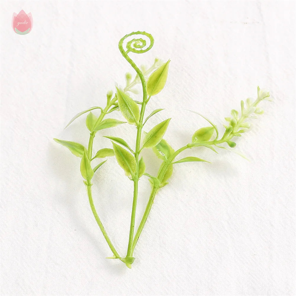 10pcs Artificial Fern & Eucalyptus Silk Leaves for Home & Wedding Artificial Silk Leaves Babs B-4