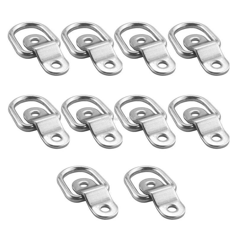 10-Pack D-Ring Tie Down Lashing Rings – Galvanized Steel, 6000 lb Cargo Lashing Ring Babs