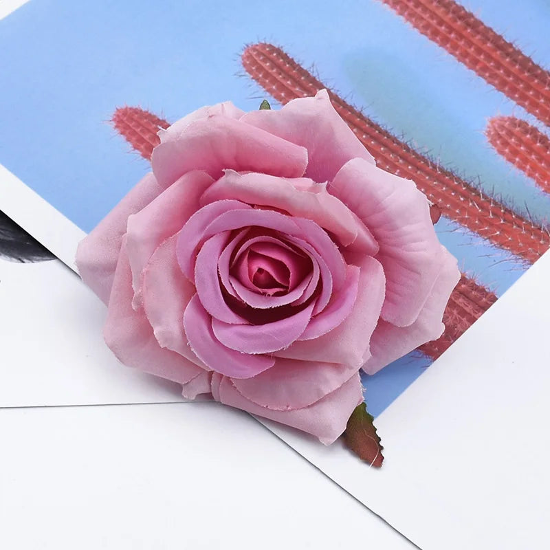 Silk Rose Artificial Flowers 5/10Pcs – Wedding & Home Decor Artificial Silk Flowers Babs color 9 10 Pieces