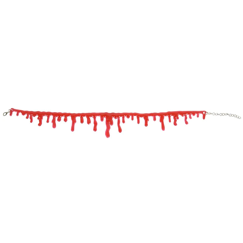 Halloween Blood Choker Necklace – Horror Prop & Party Accessory Halloween Costume Jewelry Babs