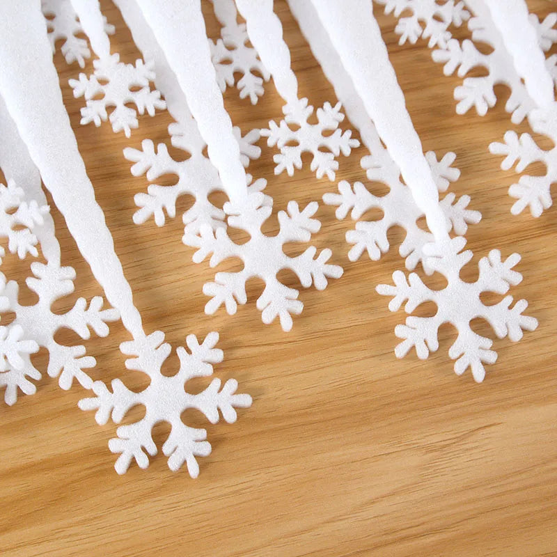 2pcs Christmas Snowflake Artificial Snow Ornament Pendants Christmas Ornaments Babs