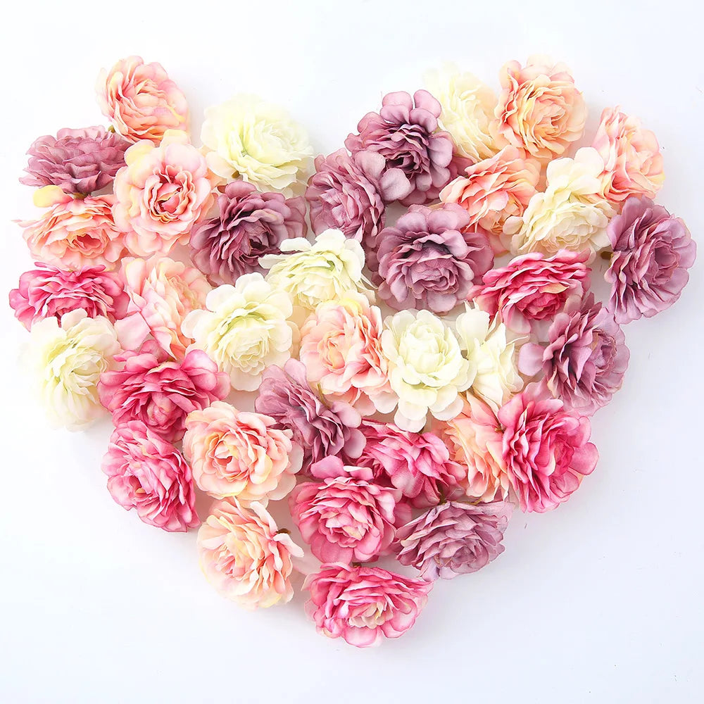 Silk Rose Artificial Flower Heads – Wedding & Home Décor Artificial Silk Flowers Babs