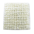 144pcs Artificial PE Roses – UV Protection, DIY & Wedding Decor Artificial Flowers Babs milk white 1 bag