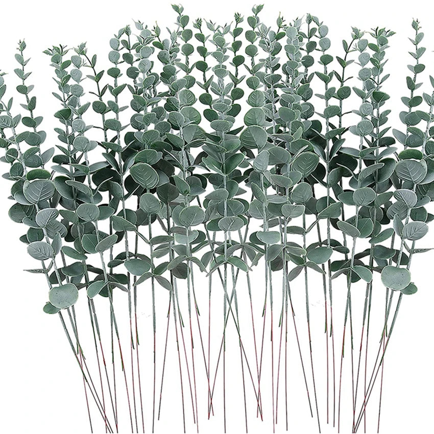 10PCS Artificial Eucalyptus Stems – Faux Greenery for Home & Events Artificial Greenery Stems Babs