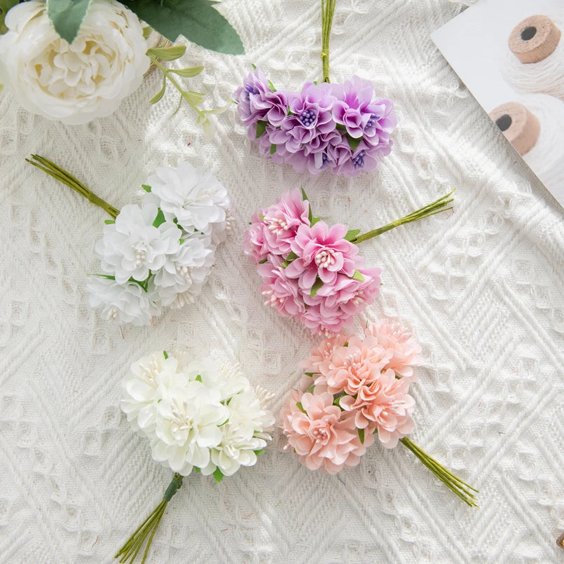 Artificial Silk Carnation Bouquet | Wedding & Home Decor 6/18pcs Artificial Flower Bouquet Babs