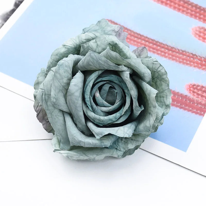 Silk Rose Heads 5/10pcs – Wedding & Home Décor Flowers Artificial Silk Flowers Babs color 4 5pieces