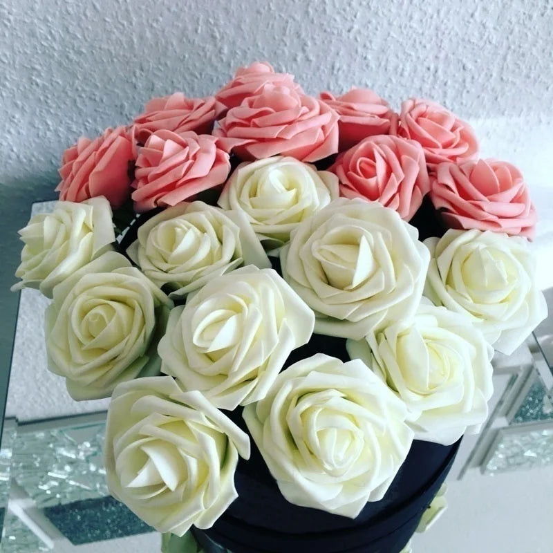 25 Artificial PE Foam Roses Bouquet – Wedding & Home Décor Artificial Flower Bouquet Babs