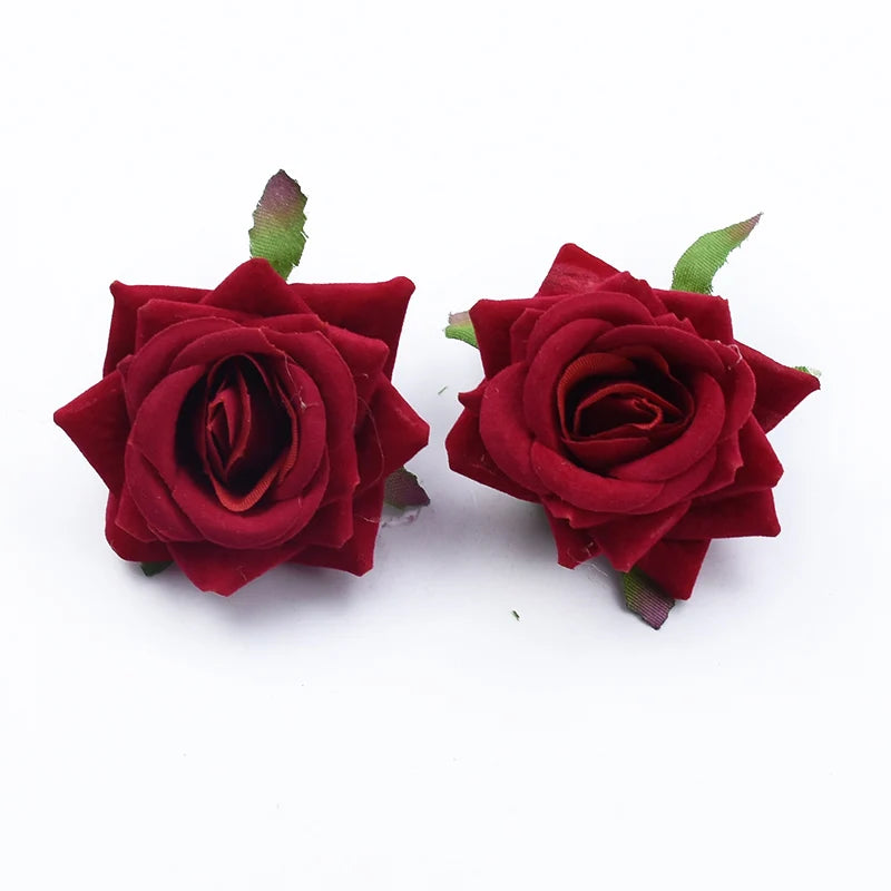 80Pcs Velvet Artificial Rose Flowers for Wedding & Home Décor Artificial Flower Heads Babs 3 80pieces