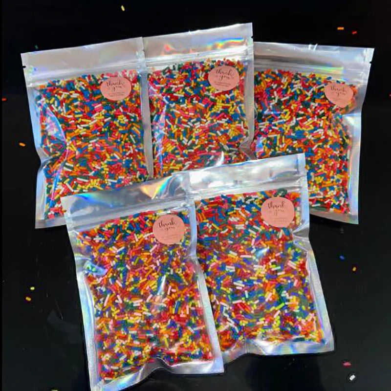 20pcs Iridescent Holographic Zip Lock Bags – Makeup & Gift Holographic Storage Bags Babs