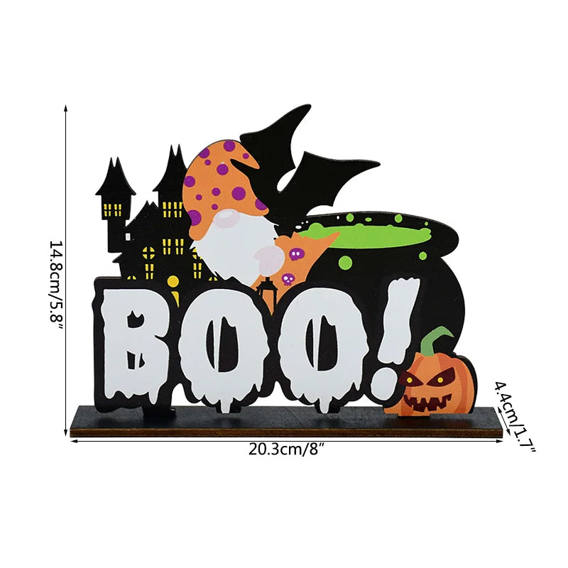 Halloween Wooden Ornaments Pumpkin Ghost Hanging Pendants Halloween Hanging Ornaments Babs D