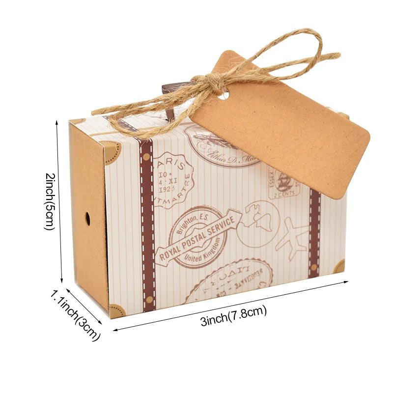 Suitcase Kraft Paper Gift Boxes – Party & Wedding Favors 10/20pc Party Gift Boxes Babs