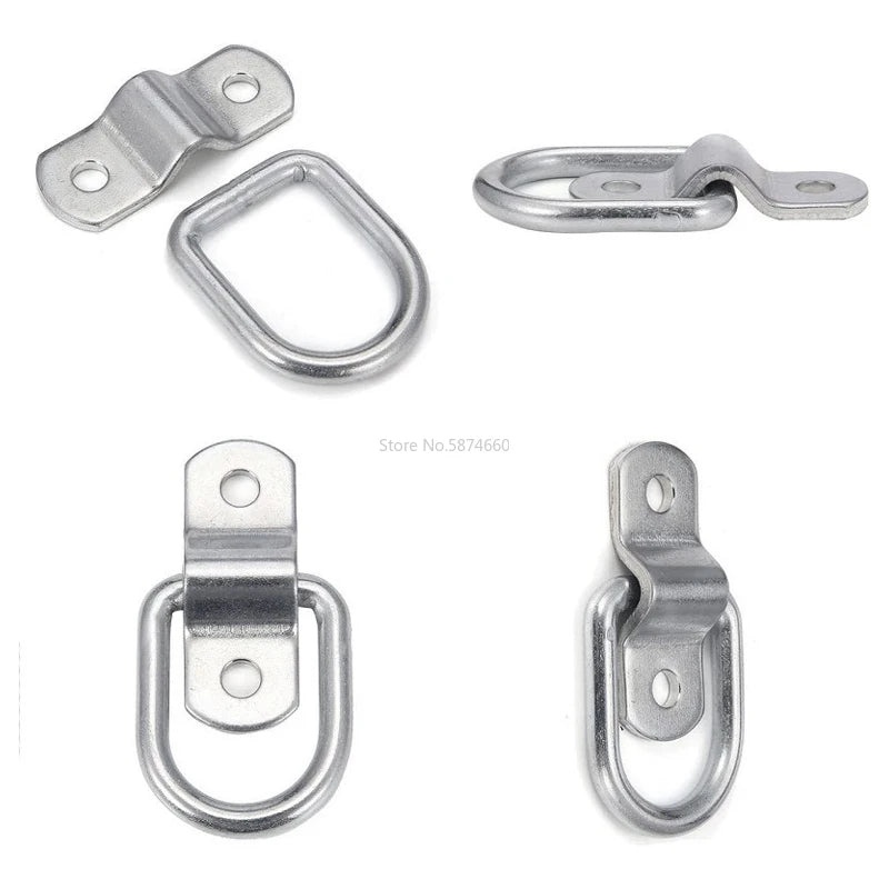 10-Pack D-Ring Tie Down Lashing Rings – Galvanized Steel, 6000 lb Cargo Lashing Ring Babs