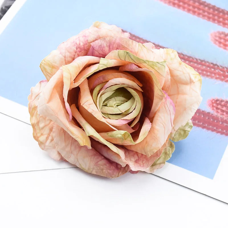 Silk Rose Heads 5/10pcs – Wedding & Home Décor Flowers Artificial Silk Flowers Babs color 5 5pieces