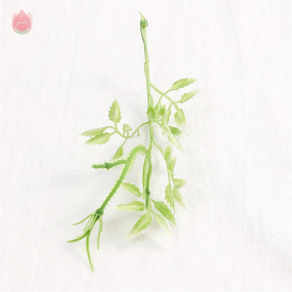 10pcs Artificial Fern & Eucalyptus Silk Leaves for Home & Wedding Artificial Silk Leaves Babs B-3