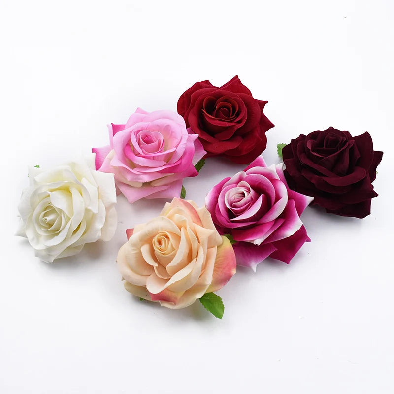 10cm Silk Artificial Rose Flower Heads – Wedding & DIY Décor Artificial Silk Flowers Babs