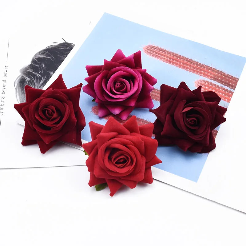 Artificial Silk Rose Heads for Wedding, Home & DIY Decor Artificial Flower Heads Babs