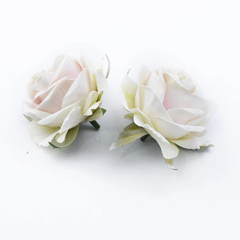 Silk Rose Heads Artificial Flowers – Wedding & Home Décor Artificial Silk Flowers Babs Light Pink 10 PCS