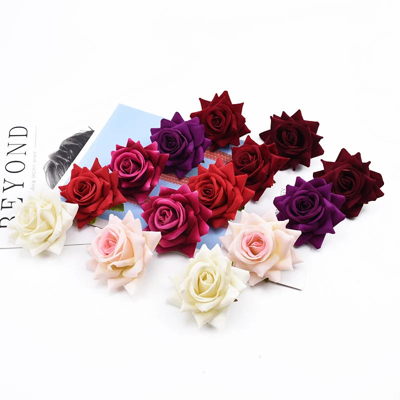 Silk Rose Heads 50/100pcs – Artificial Flowers for Wedding & Décor Artificial Silk Flowers Babs