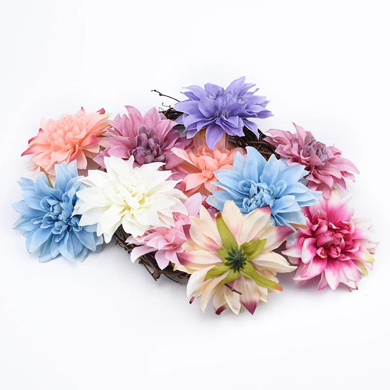 50/100 Pcs Silk Gerbera Artificial Flowers – Wedding & DIY Decor Artificial Flower Heads Babs