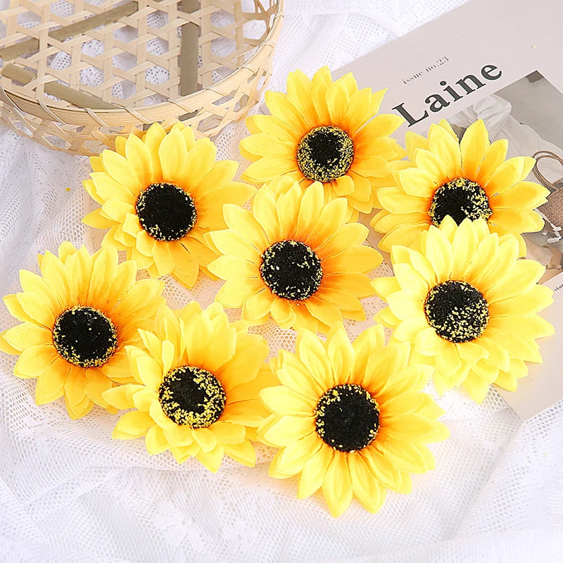 Silk Sunflower & Daisy Artificial Flowers 5/10 Pcs – Home Décor Artificial Silk Flowers Babs