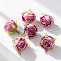 Silk Rose Flower Heads – Wedding, Wreath & DIY Decor (10–20 pcs) Artificial Silk Flowers Babs purple 20pcs