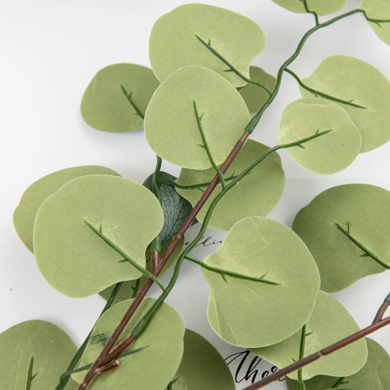 Artificial Eucalyptus Leaf Vine – Silk Fake Flowers for Wedding & Home Artificial Floral Vine Babs