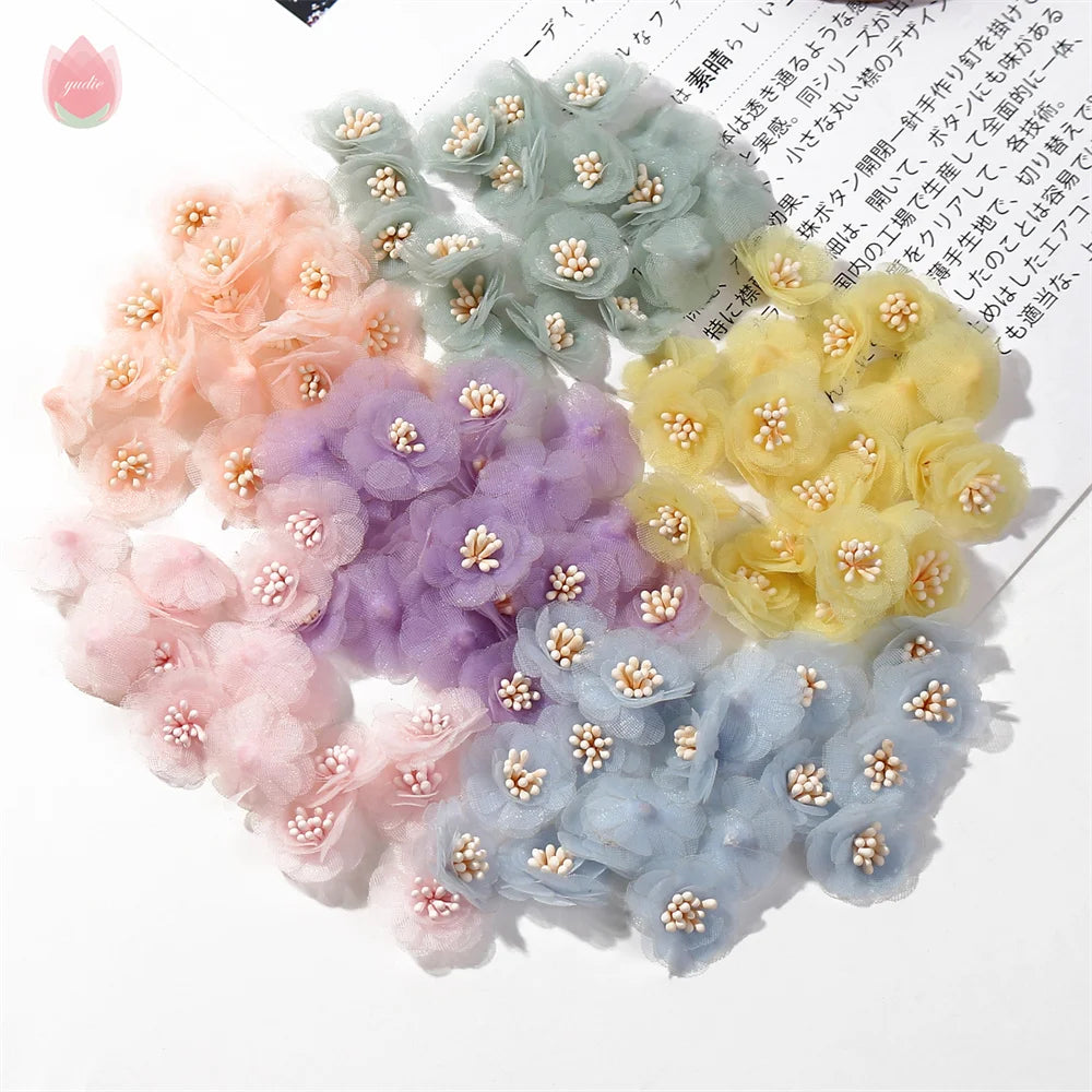 2.5cm Chiffon Rose Heads Artificial Flowers – Wedding & DIY Decor Artificial Flowers Babs