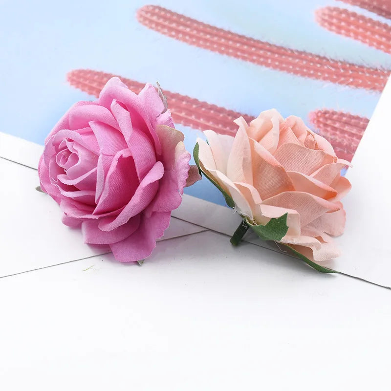Velvet Silk Rose Heads – Artificial Flowers for Wedding & Décor Artificial Flower Heads Babs