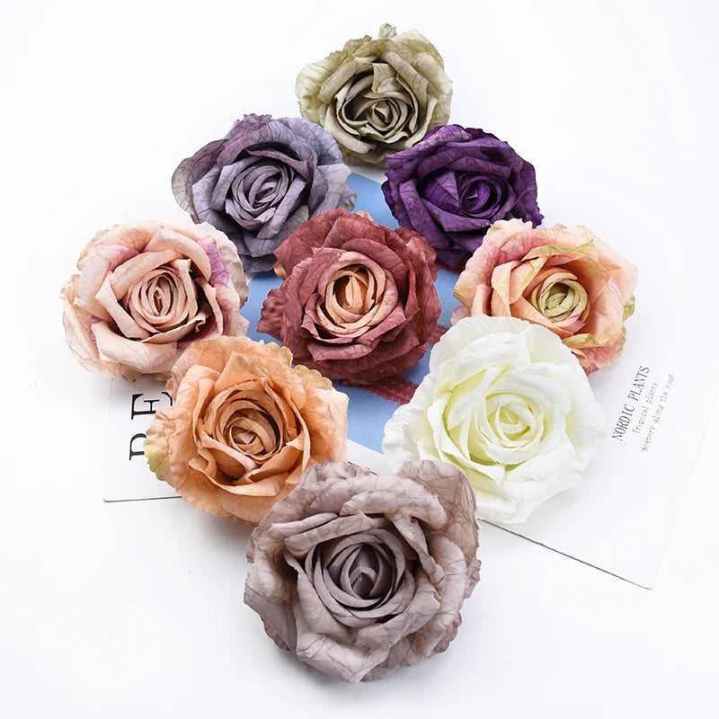 Silk Rose Heads 5/10pcs – Wedding & Home Décor Flowers Artificial Silk Flowers Babs