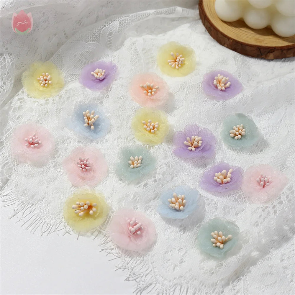 2.5cm Chiffon Rose Heads Artificial Flowers – Wedding & DIY Decor Artificial Flowers Babs