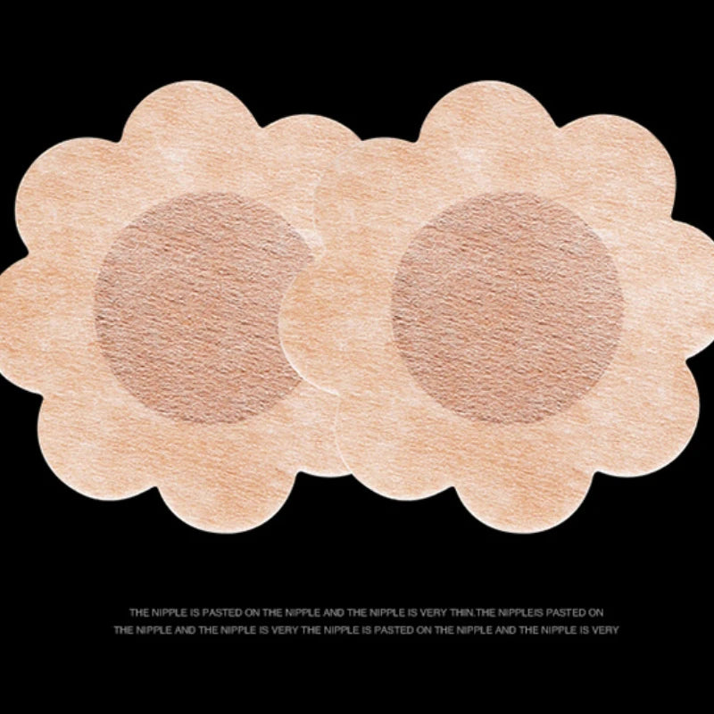 50pcs Disposable Nipple Covers – Soft No-Mark Breast Petals Nipple Covers Babs