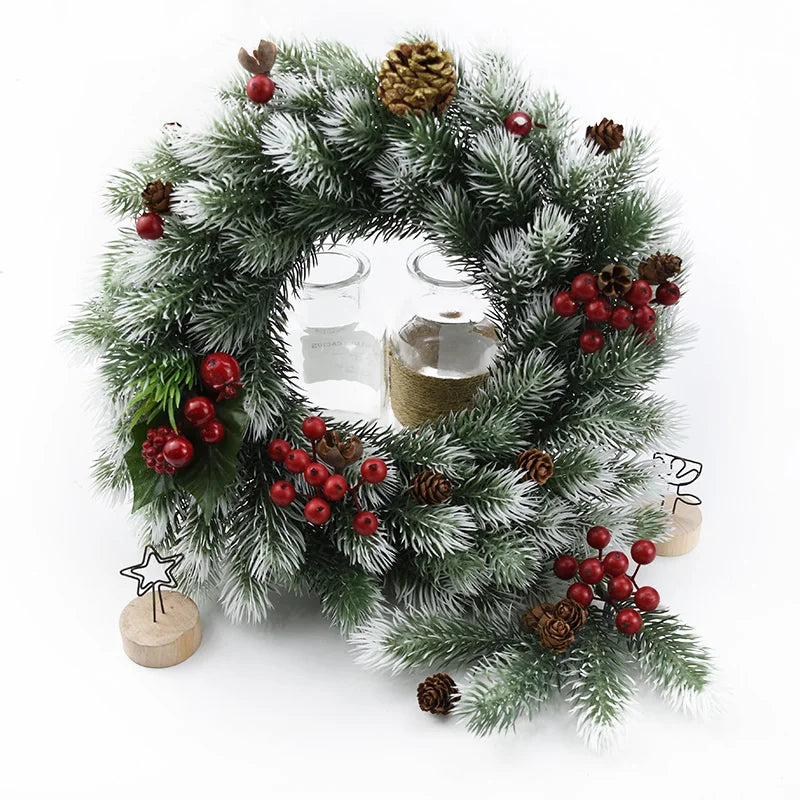 10Pcs Artificial Snowflake Pine Sprigs – Christmas & Wedding Décor Artificial Decorative Sprigs Babs