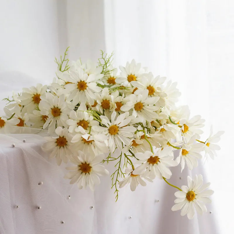 Small Daisy Silk Artificial Flower Bouquet – Home & Party Decor Artificial Flower Bouquet Babs