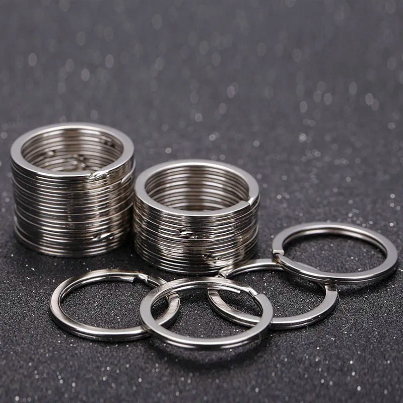 20pcs Split Key Rings 1.5x25mm – DIY Keychain Jewelry Connectors Key Ring Findings Babs
