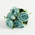 UV-Protected Silk Rose Bouquet – Wedding & Home Décor Artificial Flower Bouquet Babs color 1 1pc