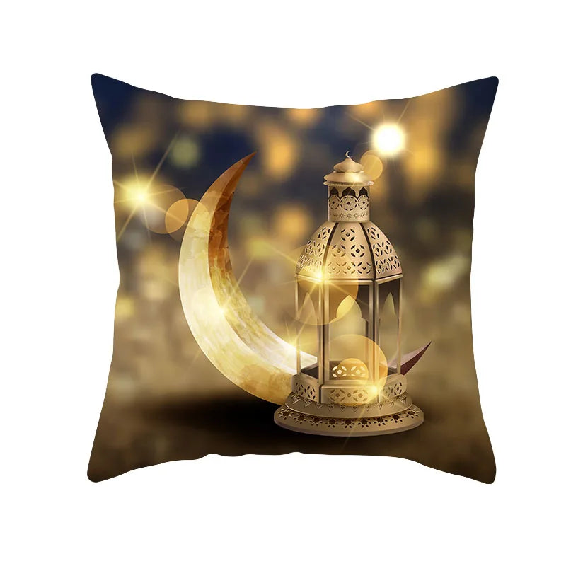 Eid Mubarak Cushion Cover | Ramadan Kareem Sofa Pillowcase Decorative Cushion Cover Babs