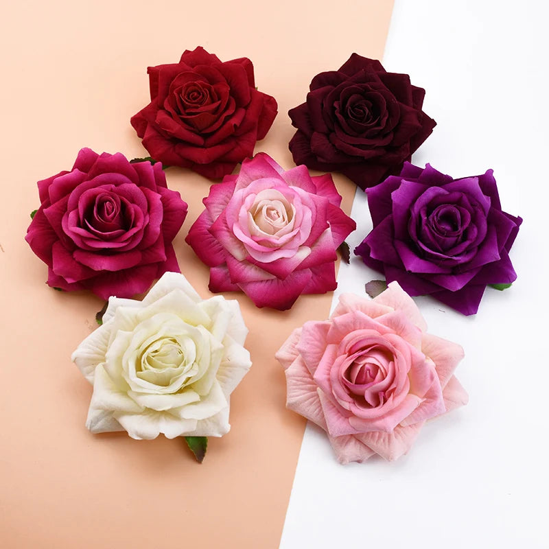 Velvet Artificial Rose Heads 5/50/100pcs – Wedding & Home Decor Artificial Flower Heads Babs MIX 100pcs