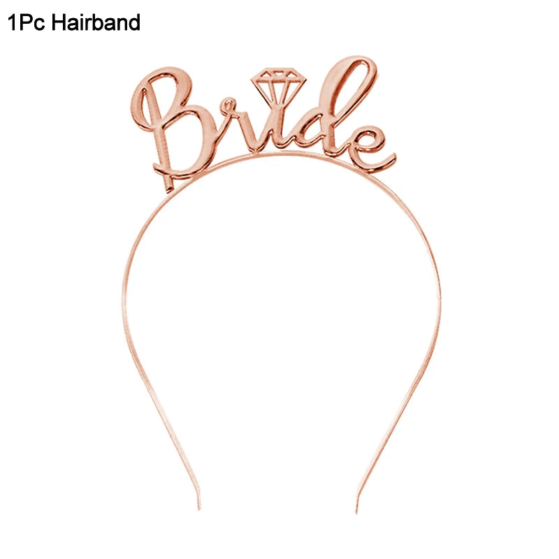 Bride To Be Sash & Balloons – Bachelorette Party Decor Set Party Decoration Set Babs rose gold hairband