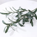 Artificial Olive Branch Green Leaves & Fruit – Faux Silk Decor Artificial Plant Branch Babs green