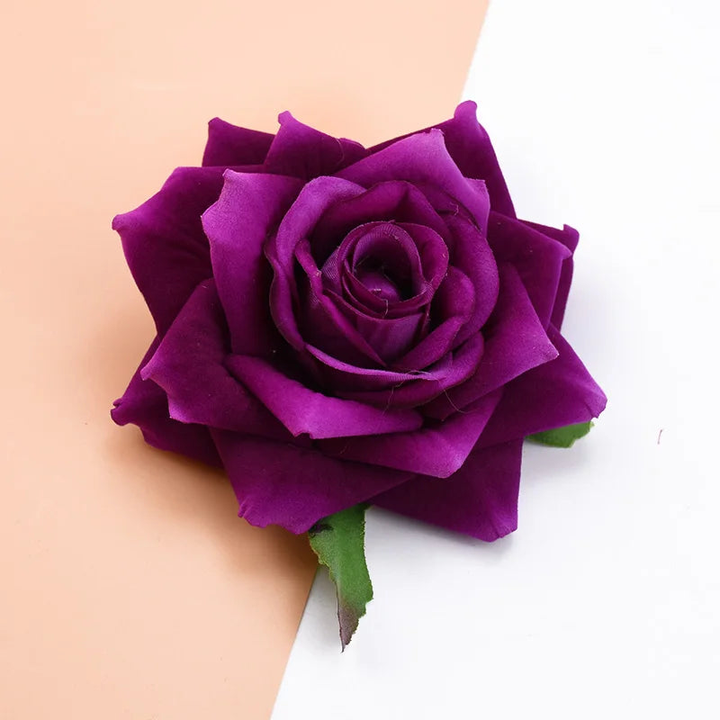 Velvet Artificial Rose Heads 5/50/100pcs – Wedding & Home Decor Artificial Flower Heads Babs 5 5 Pieces