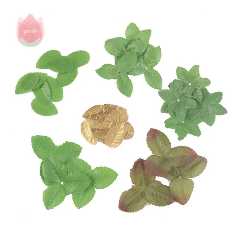 100Pcs Artificial Green Leaves – Wedding, Christmas & DIY Decor Artificial Leaves Babs