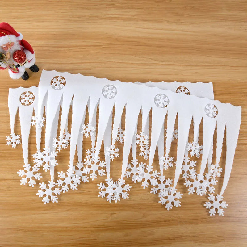 2pcs Christmas Snowflake Artificial Snow Ornament Pendants Christmas Ornaments Babs