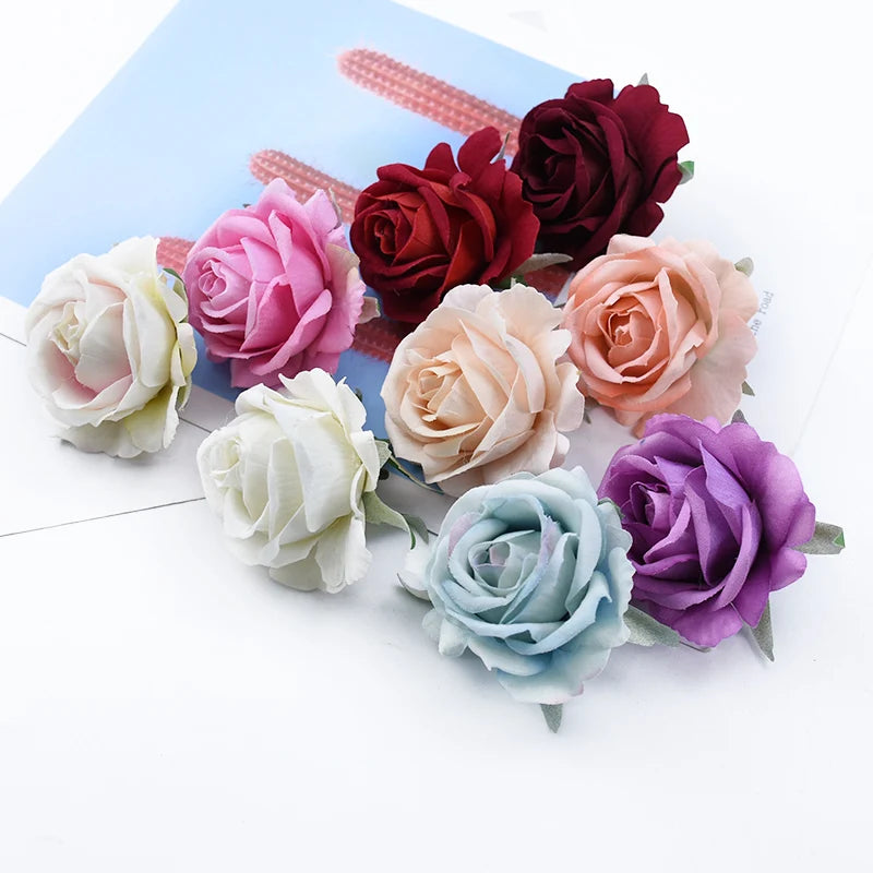 Velvet Silk Rose Heads – Artificial Flowers for Wedding & Décor Artificial Flower Heads Babs