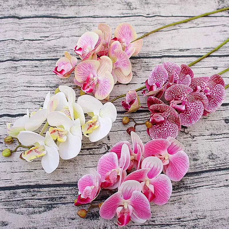 Artificial Butterfly Orchid Bundle 6 Heads – Home & Wedding Decor Artificial Flower Bundle Babs